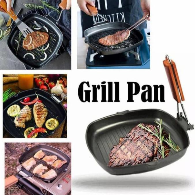 Ready Stock] Grill Pan Anti Lengket/ Pembakaran Teflon Anti Lengket Murah