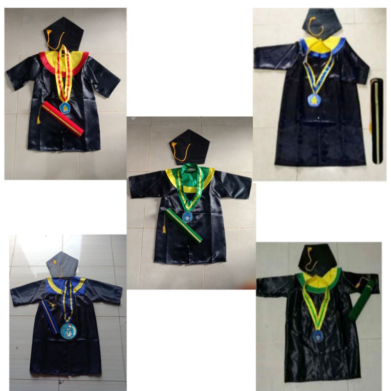 kostum wisuda Baju toga komplit tersedia ukuran ANAK PAUD TK SD SMP