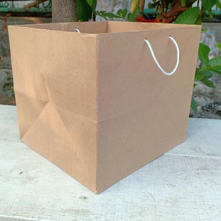 

Trendy paperbag dus 22x22 box nasi/besek Lusin
