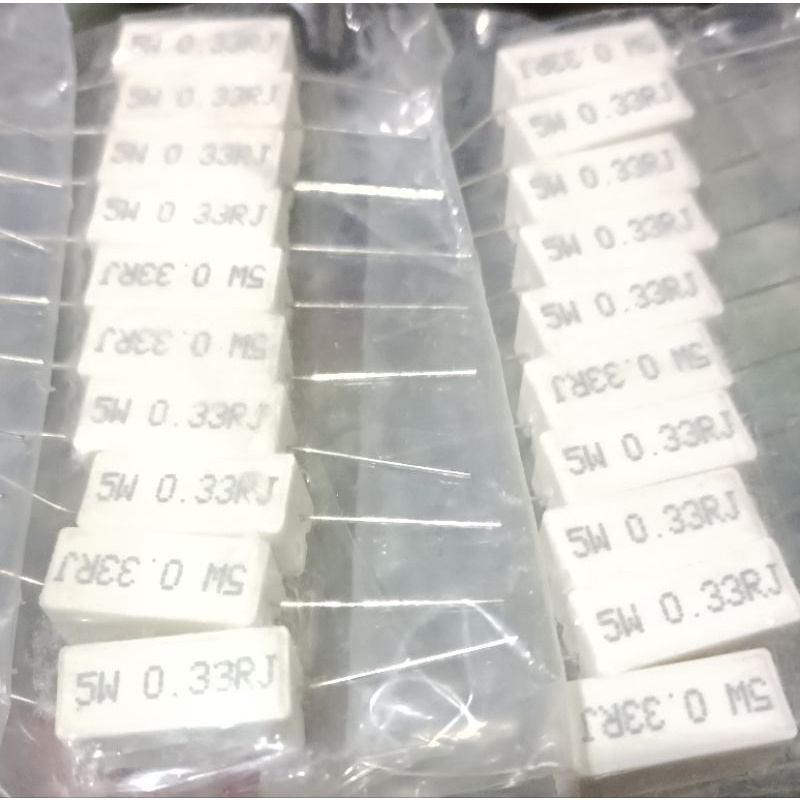 R kapur 0.33 ohm 5 watt 5 w 5watt Resistor Kapur 5 watt 0.33 ohm