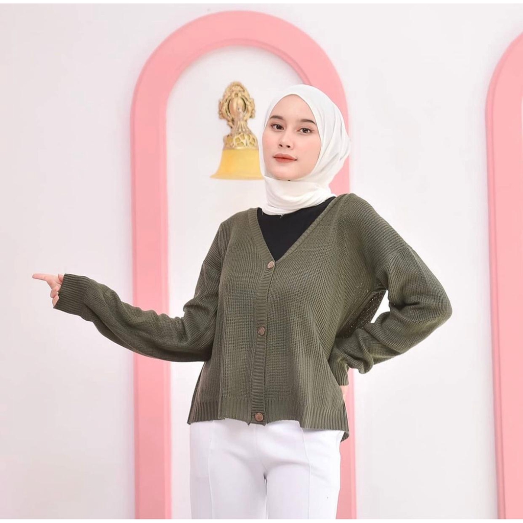 ZAHRA - Pakaian Wanita Cardigan Rajut Halus SHIREEN CARDY