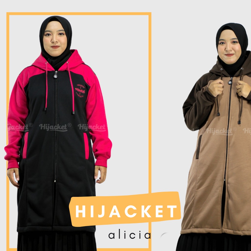 NEW SERIES JAKET WANITA HJ-ALC BLACK HIJACKET® ALICIA / jaket hijaber model panjang-1