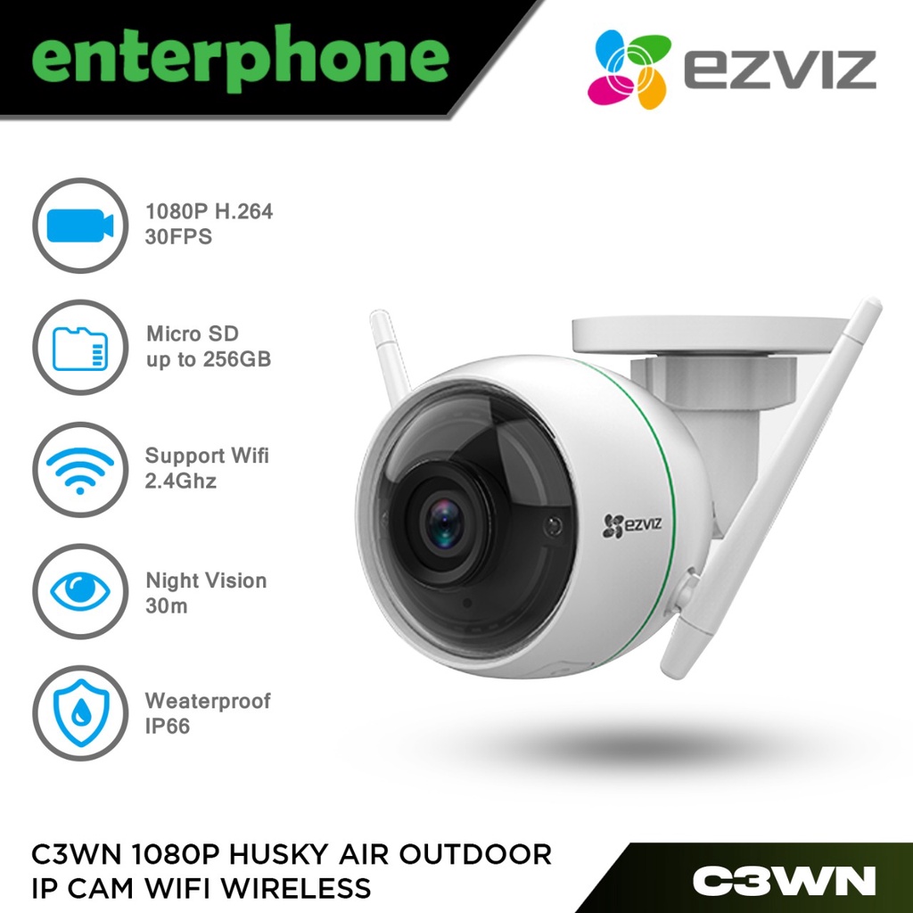 Ezviz C3WN 1080P Husky Air Outdoor IP Cam Wifi Wireless Garansi Resmi