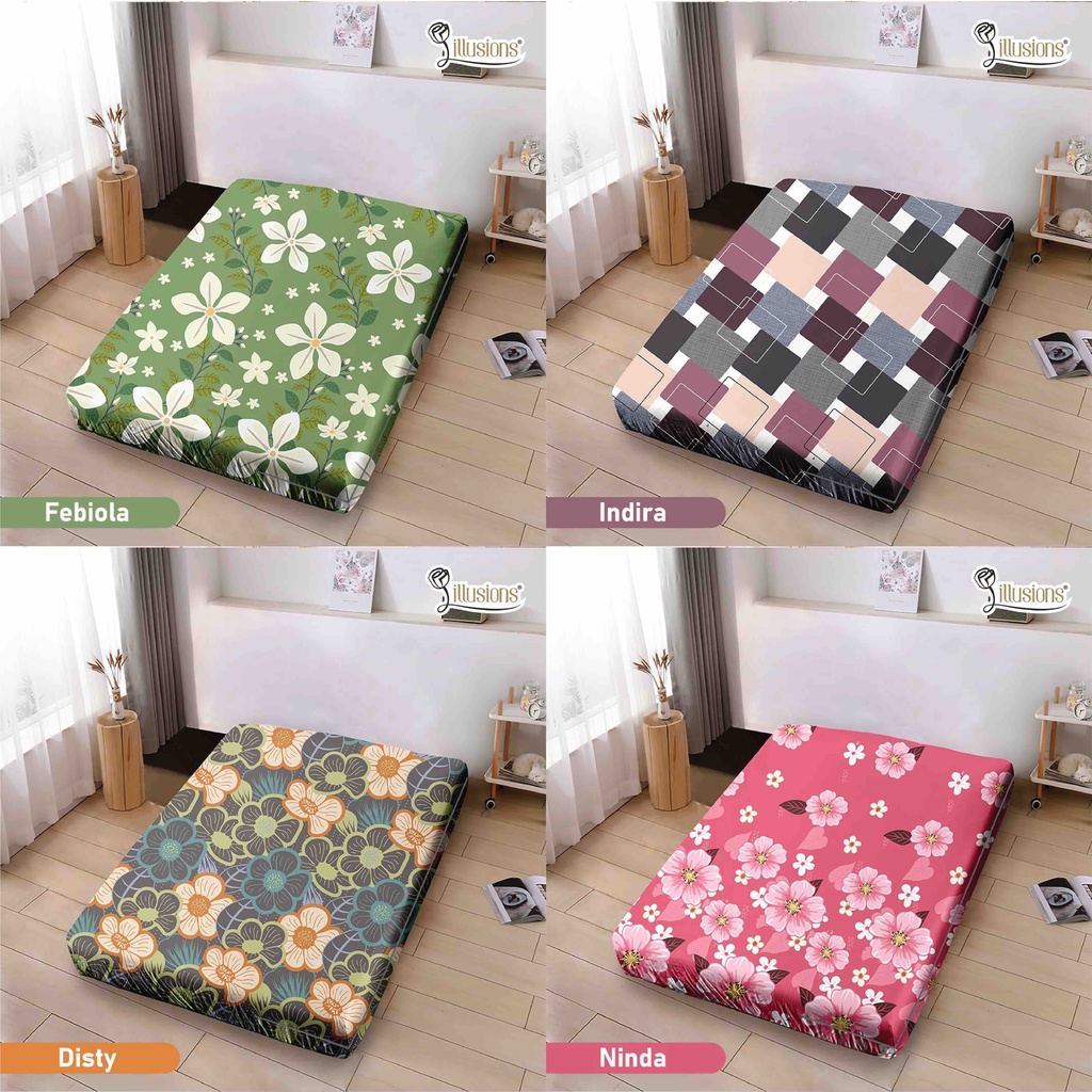 Sarung Kasur Busa Resleting ukuran 160x200 (BISA COD) merk ILLUSION