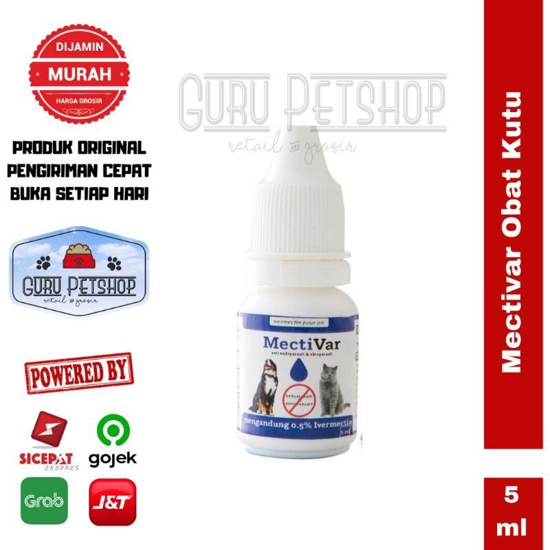 MectiVar 5ml Obat Kutu Tetes Kucing Anjing Anti Kutu Anjing Kucing