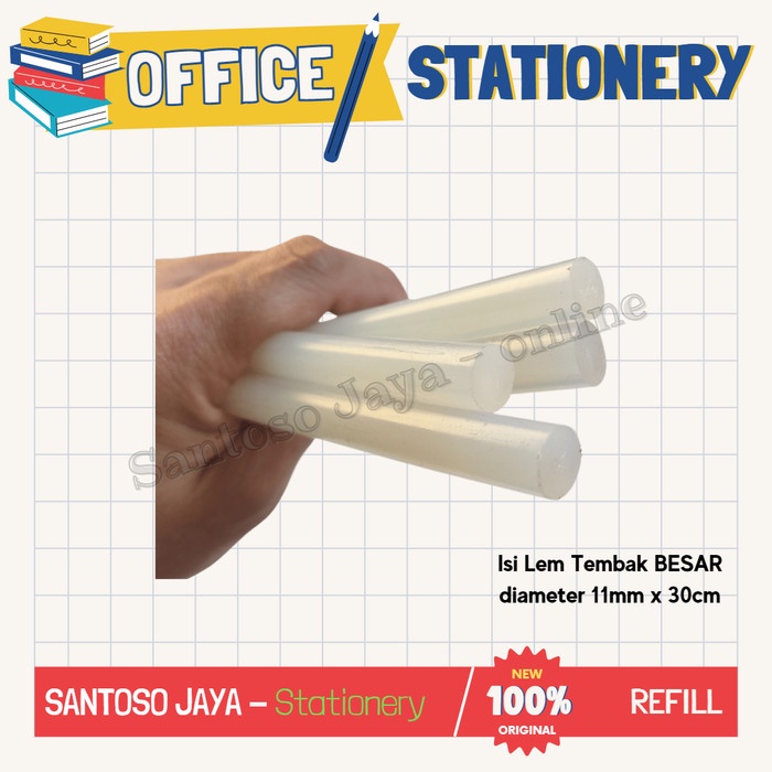 

Isi Lem Tembak - Lem Bakar - Refill Glue Gun Stick Besar Kecil Putih