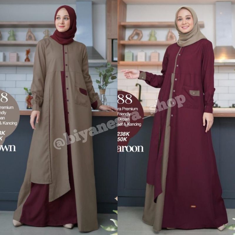 NIBRAS GAMIS AURORA NB A88/ NBA 88 Brown & Maroon