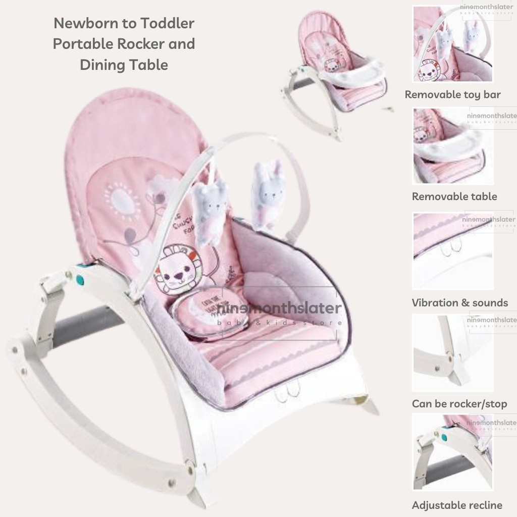 Makassar ! Bouncer Right Start Newborn to Toddler with Dining Table