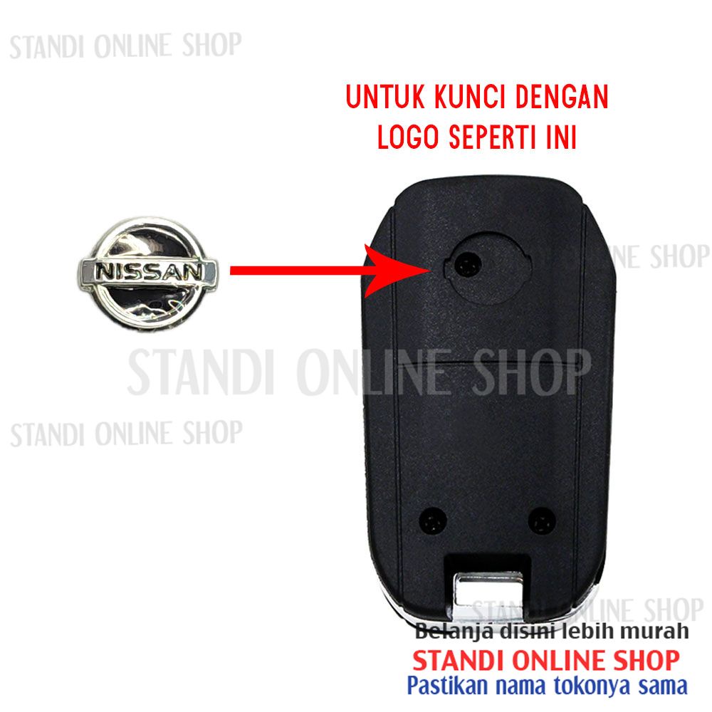 Emblem Kunci Sticker Logo Kunci Lipat Nissan Grand Livina March Serena