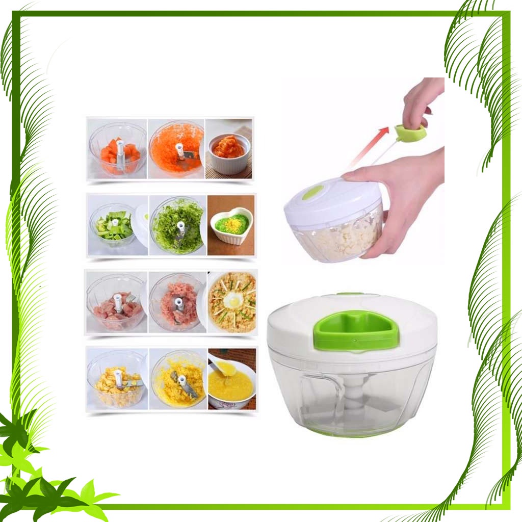 Blender Tarik Manual Speedy Chopper / Blender Tangan Manual / Alat Pemotong Bawang Sayur Chopper Blades Kitchen / Pemotong Sayuran Buah Dan Bumbu Serbaguna / Alat Pencacah Bumbu Dapur