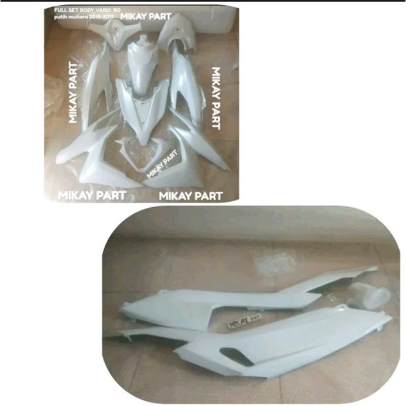 full set Body halus vario 125 150 esp new 2018 putih mutiara