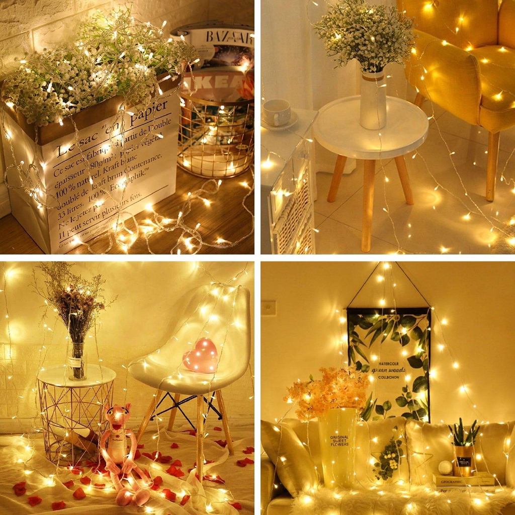 1M,2M,3M,4M,5M,10M Led Fairy Lights / Battery Operated Starry Fairy Lights / Waterproof String Lights Suitable Indoor And Outdoor / Decoration Night Light Perfect For Bedroom,Christmas,Ramadan,New Year,Parties,Wedding,Birthday,Kids Room,Patio,Window