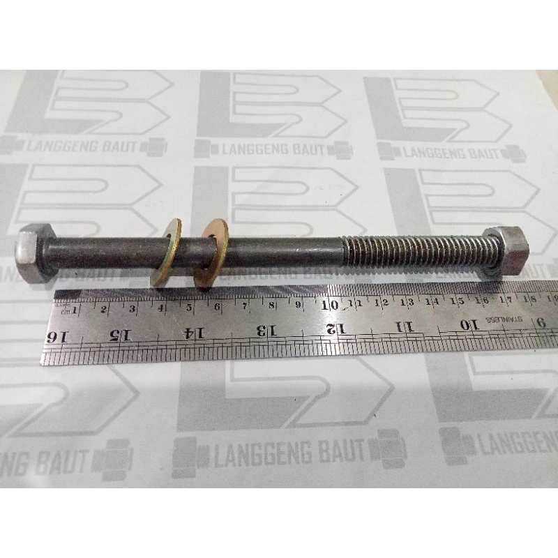 Baut Mur Balok Kayu Kunci 19 Panjang 17,5 cm / Baut Blandar 17,5cm NC 1/2X7