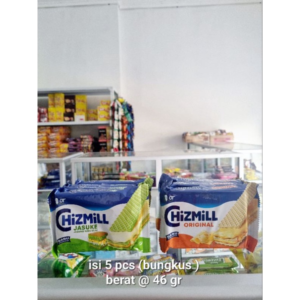 

Chizmill 46 gr isi 5 pcs (bungkus) rasa : jasuke (jagung susu keju) / original (cheese)