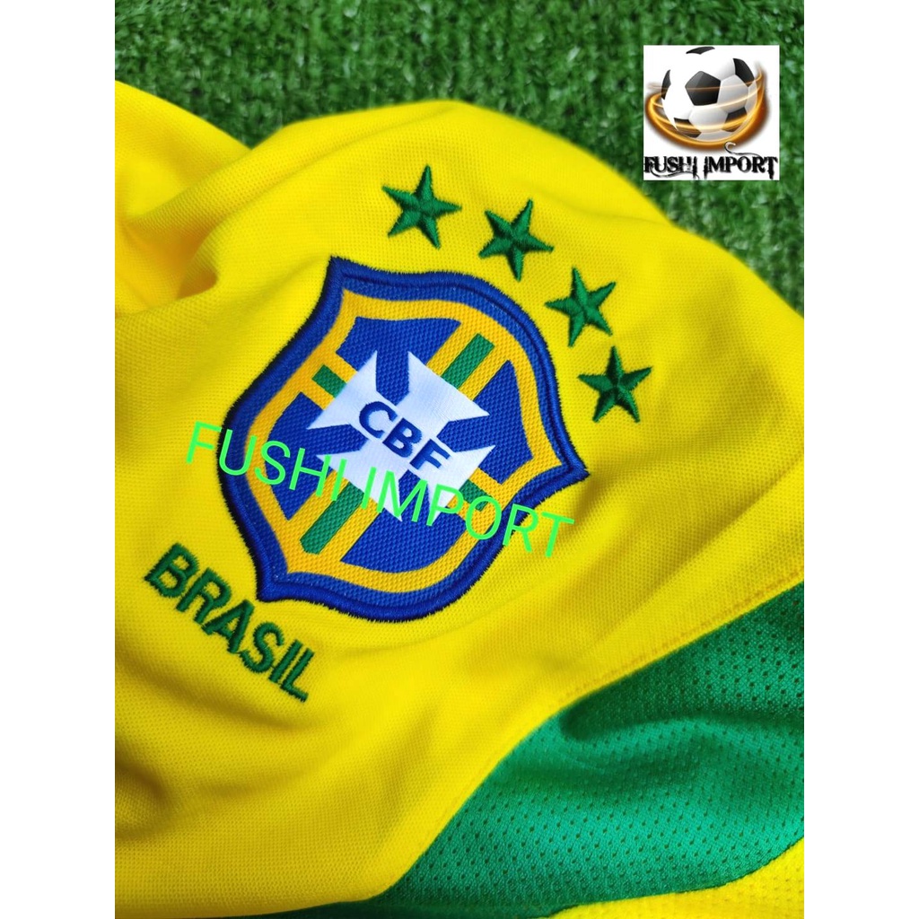 Jersey Baju Bola Retro Brasil Home 2002 ( JUARA DUNIA ) Grade Ori