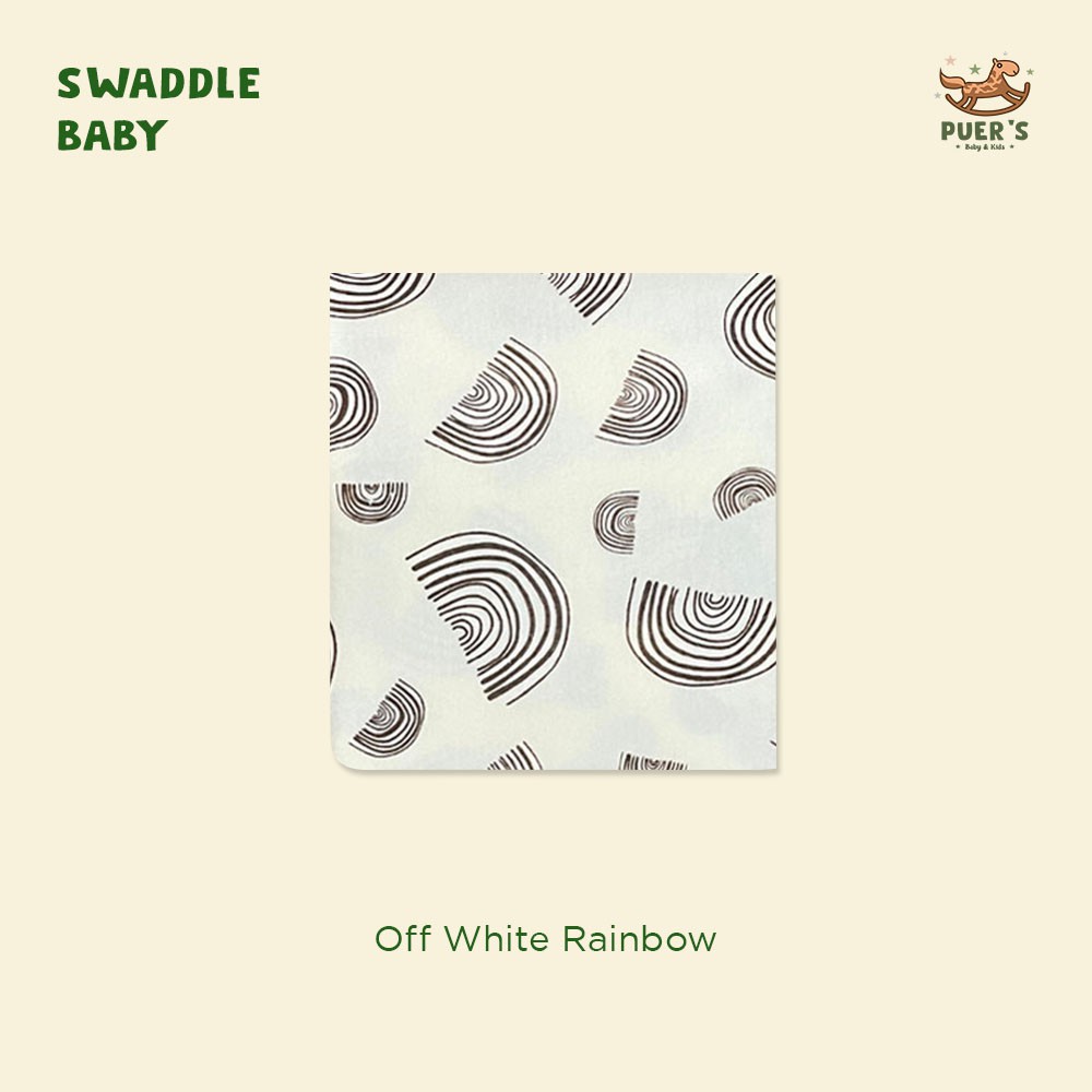 BEDONG BAYI (SWADDLE BABY) PUER'S OFF WHITE RAINBOW