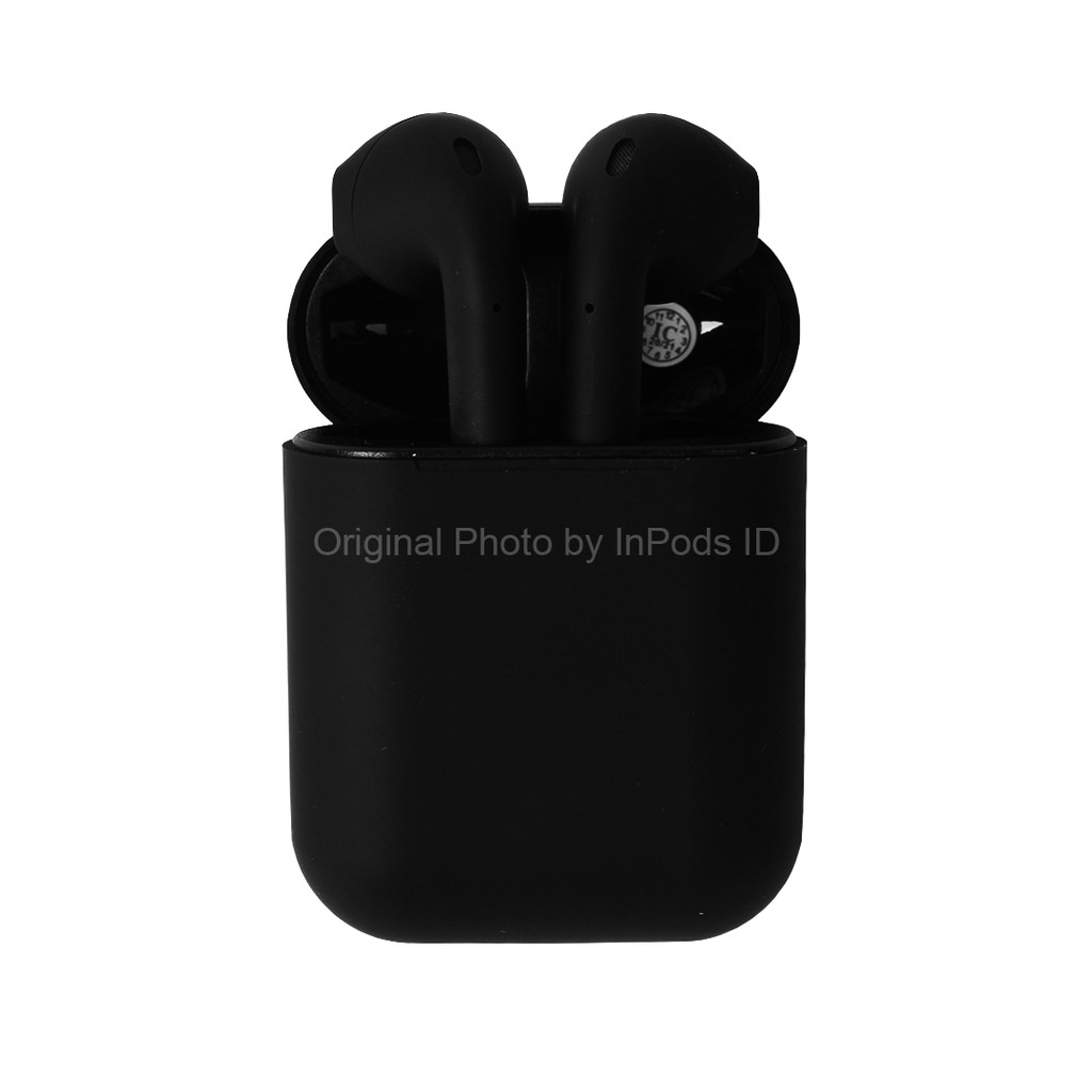 earphone bluetooth headset bluetooth i12 hitam