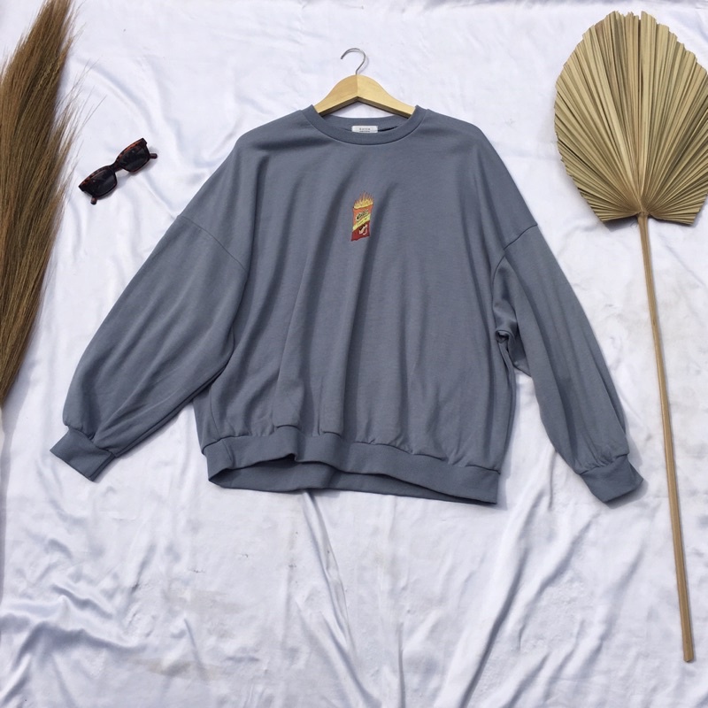 THRIFT CREWNECK OVERSIZE LENGAN BALON CHEETOS BY PINKATHRIFT (cod)