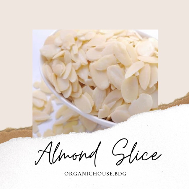 

Almond slice organic 1kg panggang dan mentah (roasted almond, original/raw)