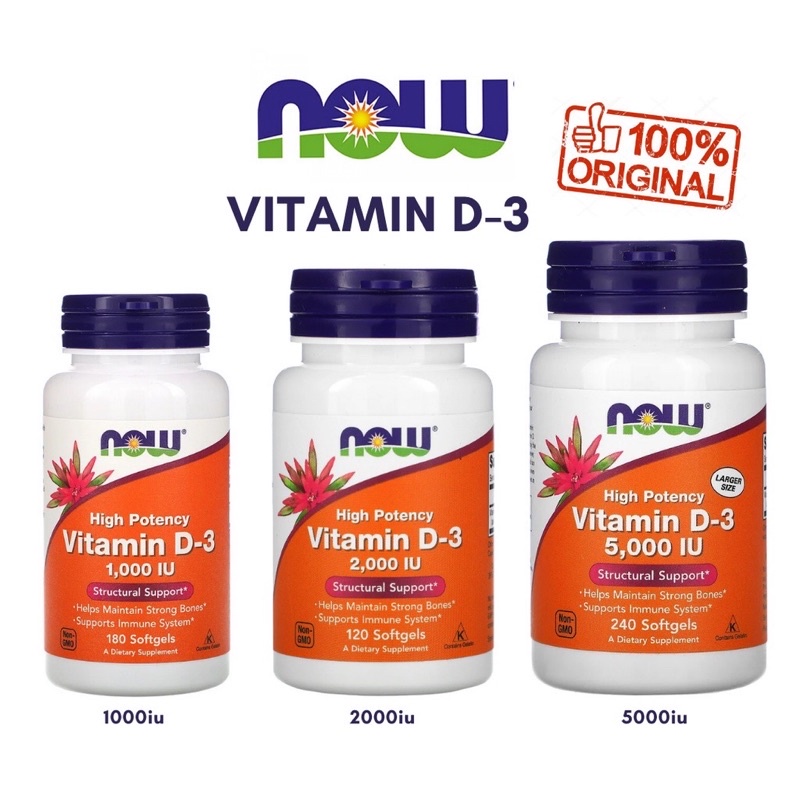 now vitamin d3 5000 iu original 240softgels