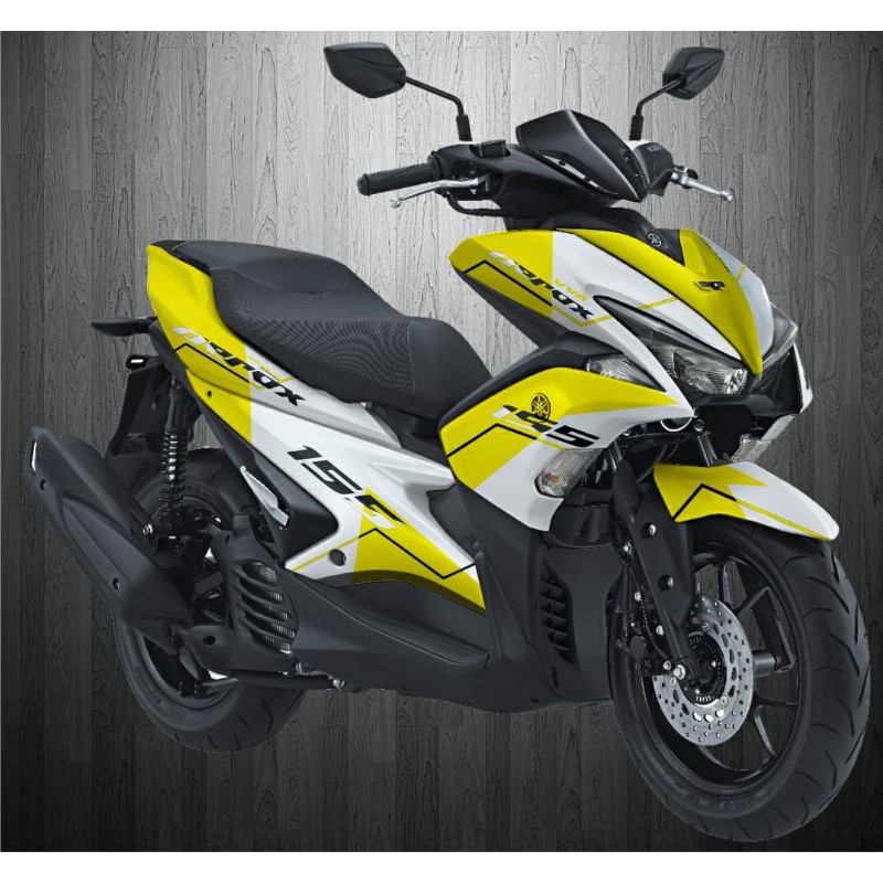 sticker decal aerox 155 grafis kuning