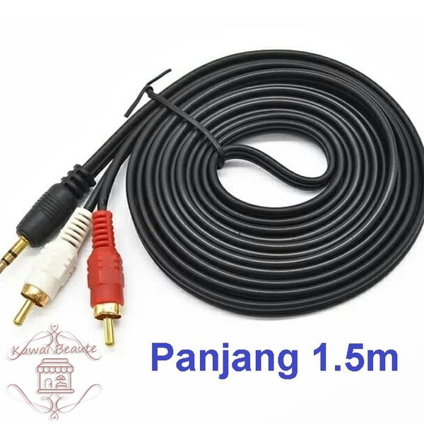 Kabel RCA Jack Audio Transparan  1-1, 2-1, 2-2, 3-3 Speaker Pnjg 1,5 M