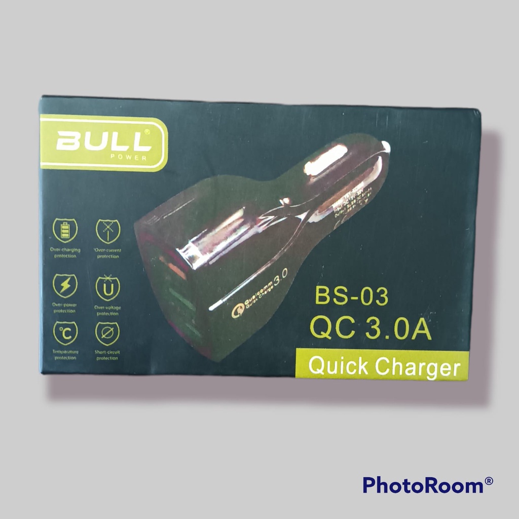 QUICK CHARGER SAVER MOBIL MEREK BULL BS-03 QC 3.0A