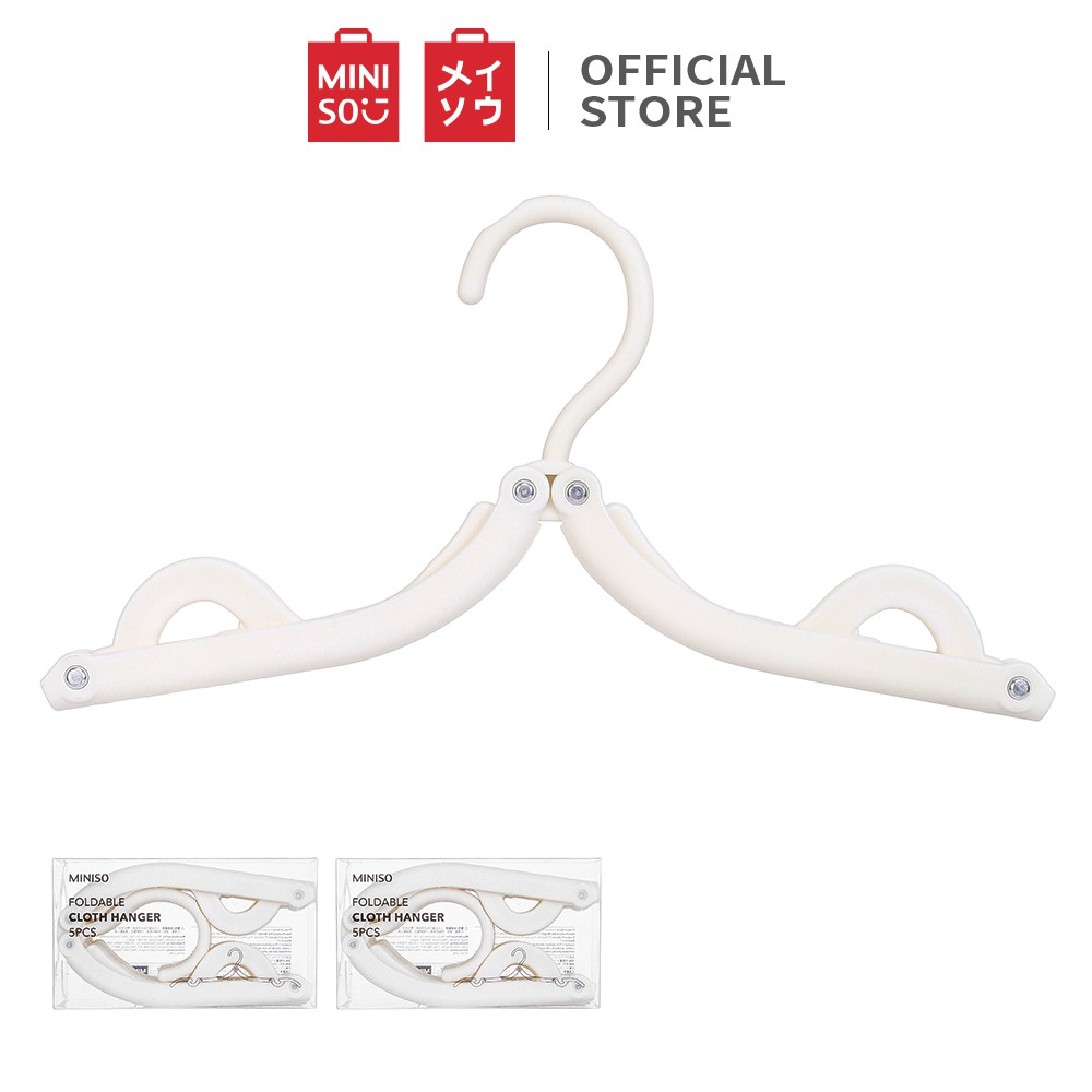  Miniso  Official 5 folding hangers Gantungan  Baju  Shopee 