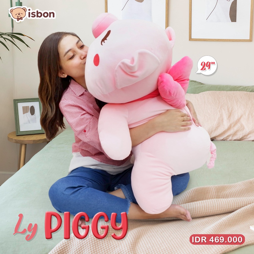 Boneka Babi pig squisy Ly Piggy Sleeping tidur Cocok Untuk bantal Guling Bahan Halus dan Lembut By ISTANA BONEKA