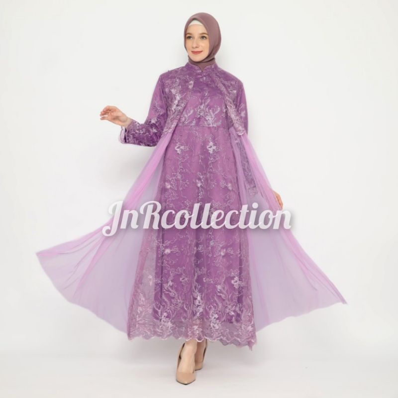 Model Baru Gamis Tile Tutu Gamis Busui Friendly Dress Brukat Modern Full Tile Size L - XL Gamis Pesta Mewah Aleena Gaun Muslimah Pesta Maxy Dress Gamis Tile