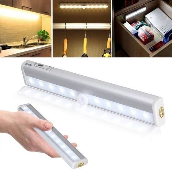 REAL Lampu LED motion PIR Sensor Portable Deteksi Cahaya Gerak Lemari Tidur