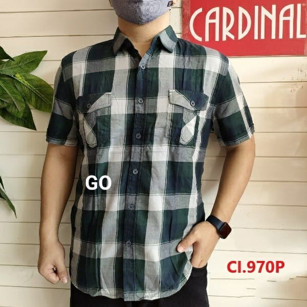 BB CIP CARDINAL KEMEJA CASUAL SLIMFIT ,BIG SIZE Hem Pria Baju Cowok Pakaian Pria