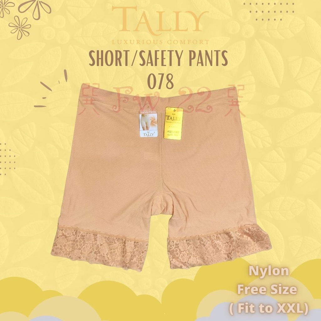 Short Celana Bahan Nylon | Pakaian Dalam Wanita Tally 078 Berbahan Nylon Lentur dan Berjaring