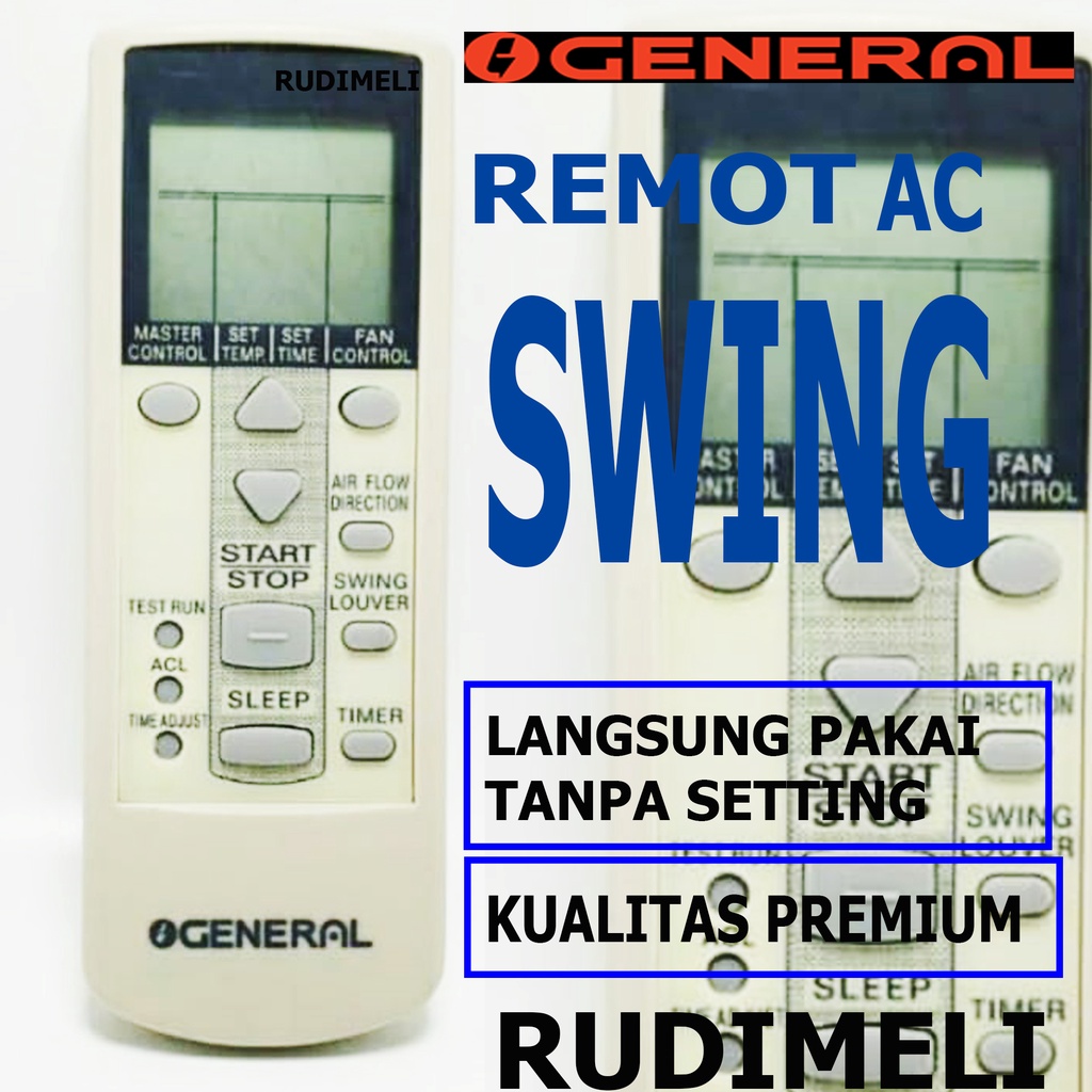 REMOTE AC / REMOT AC GENERAL SWING TANPA SETTING/ LANGSUNG PAKAI