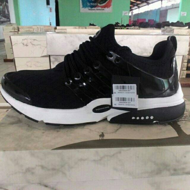  Sepatu  TOMKINS  pria  GRANITE black white Shopee Indonesia