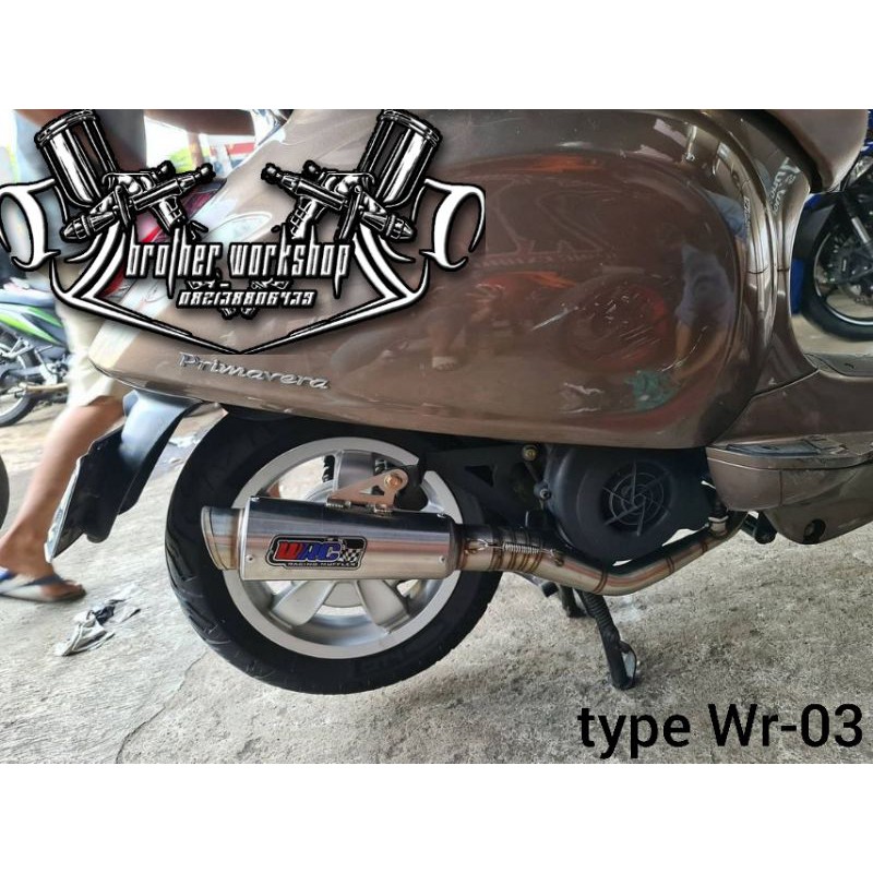 Knalpot WRC vespa primavera iget sprint Racing bebasan type wr-03