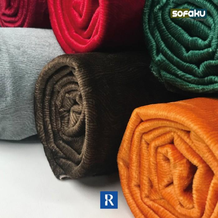 Kain | Regency Louise - Kain Motif Salur Bahan Suede Velvet Sofa Kain Louise