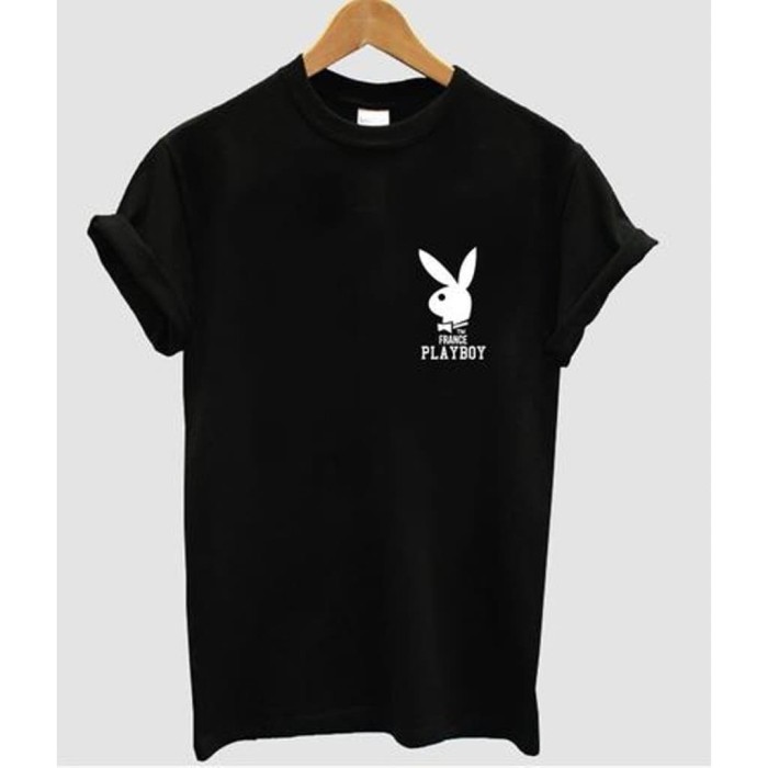 Kaos Baju Combed 3 Distro LOGO KECiL PLAYBOY polos custom indonesia