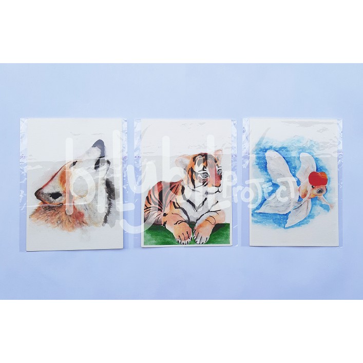 

Postcard/Artprint Animal Series (Watercolour style)