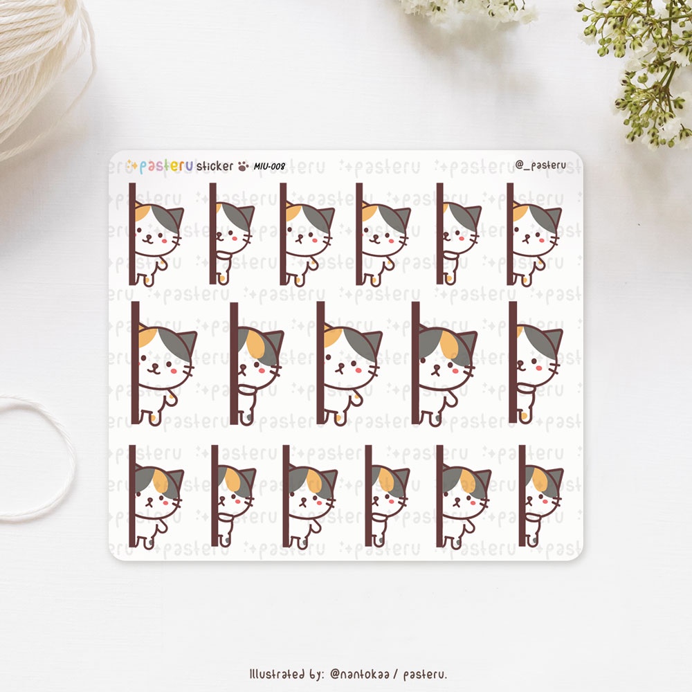 

Kawaii Cat Hiding | Pasteru Planner Journal Sticker