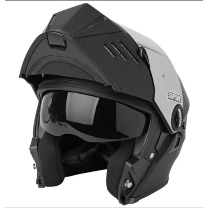 SIMPSON DARKSOME MODULAR BLACK METAL HELM MOTOR MODULAR SIMPSON