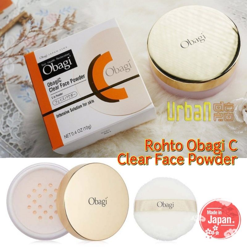 Rohto Obagi C Clear Face Powder 10g - Face Powder That Gives a Transparent and Glossy Skin - Origina