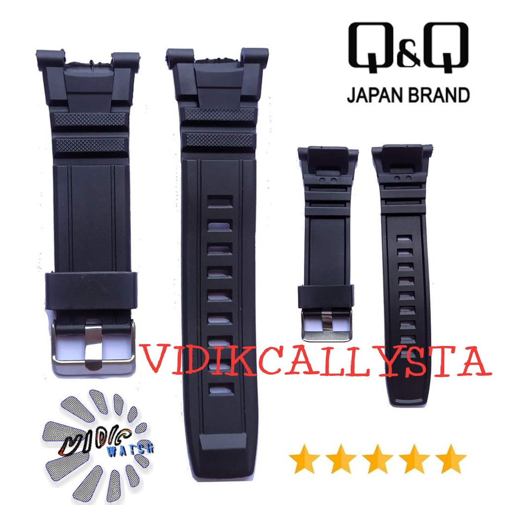 Strap QQ QnQ Q&amp;Q M-143 QnQ M143 Tali Jam Tangan Q&amp;Q M 143 Black