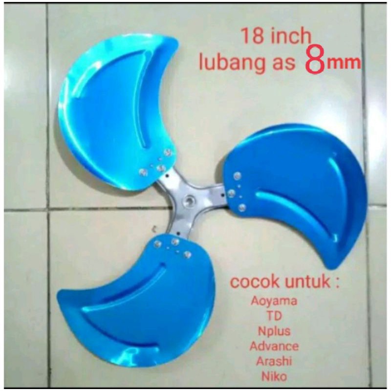 baling baling kipas angin besi 18 inch