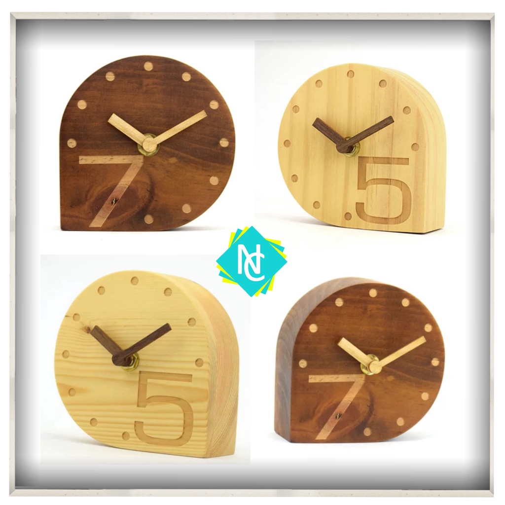 jam kayu unik / jam dinding kayu / jam duduk / jam meja