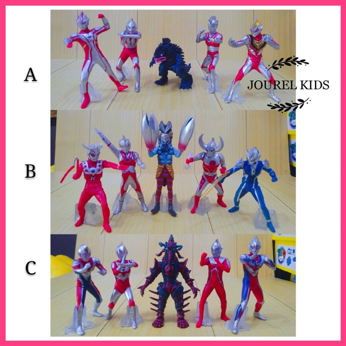 JK -  Mainan boneka figure Ultraman Monster Godzilla miniatur hiasan kue