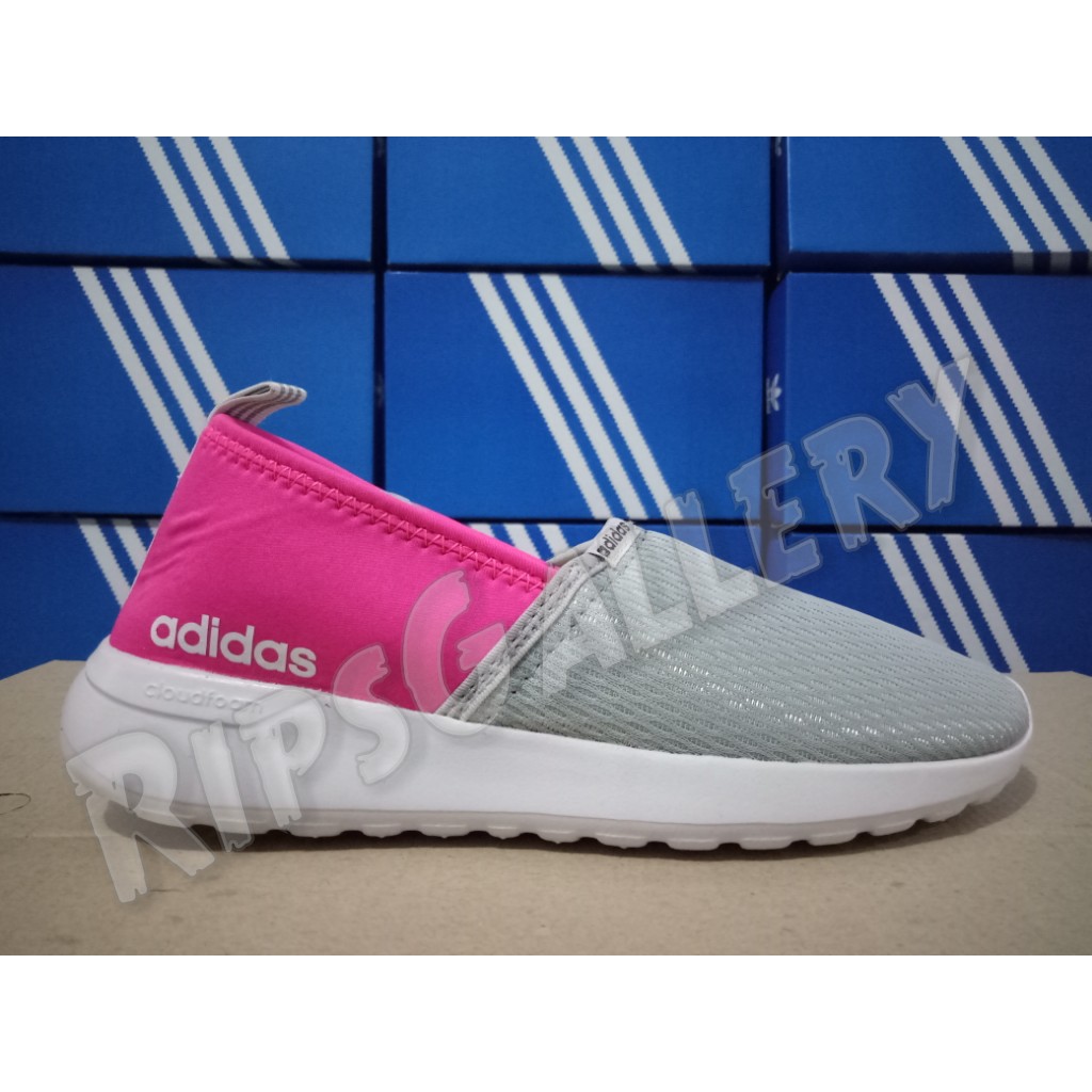Sepatu Sneakers Adidas Neo Lite Racer Pria Wanita Abu Pink premium Murah