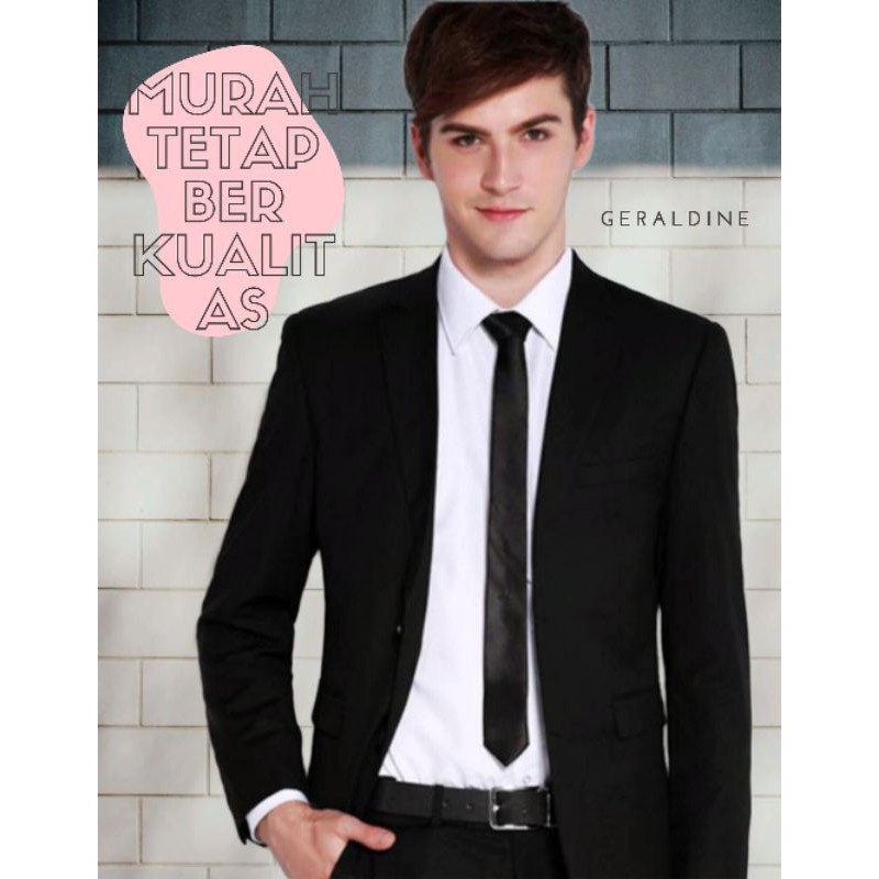 jas pria jas korea blazer pria blazer korea  slimfit hitam