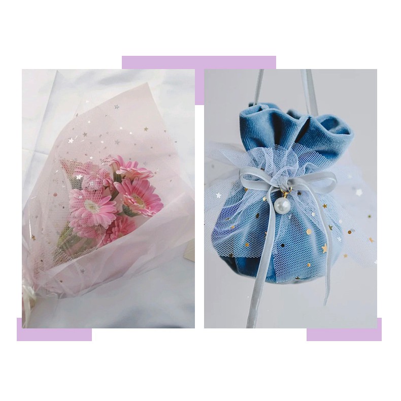 Korean Jaring Roll Kertas Bunga Buket Pembungkus Bunga Flower Wrap Hand Bouquet KB47