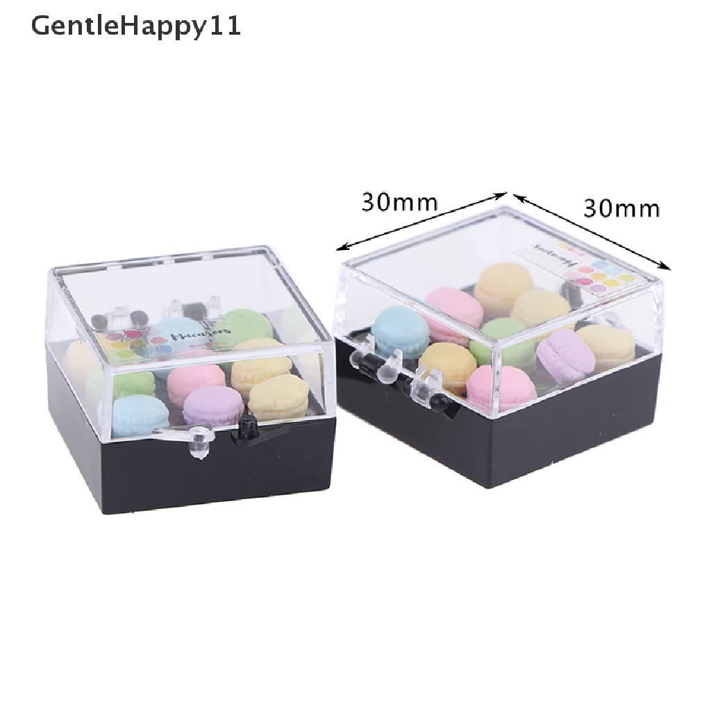 Gentlehappy 1 Set Miniatur Makanan Ringan Macaroon / Teh Dekorasi Dapur Rumah Boneka 1: 12